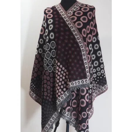 Damski wełniany szal ciepły dwustronny