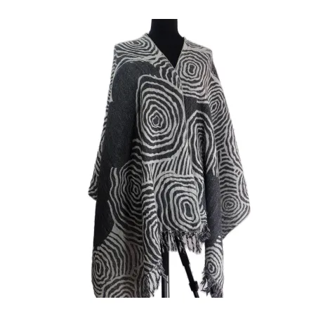 Damski szal dwustronny z wełny merynosów