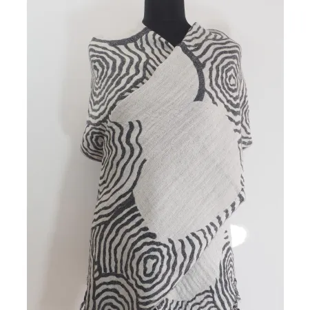 Damski szal dwustronny z wełny merynosów