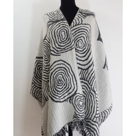 Damski szal dwustronny z wełny merynosów