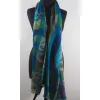 Damski szal wełniany merynosów turkusowych odcieniach
