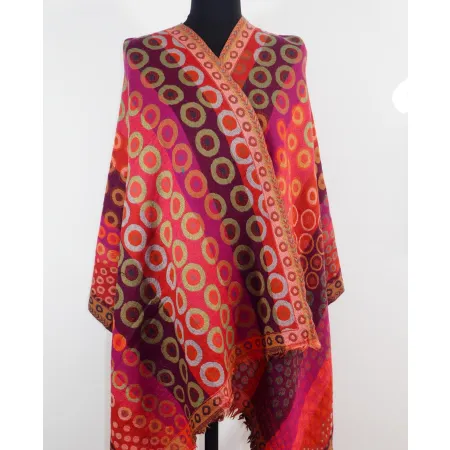 Damski wełniany szal merynosów Ognisty