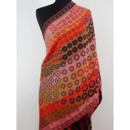 Damski wełniany szal merynosów Ognisty