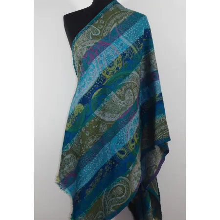 Damski  szal wełniany wielokolorowy Praisley