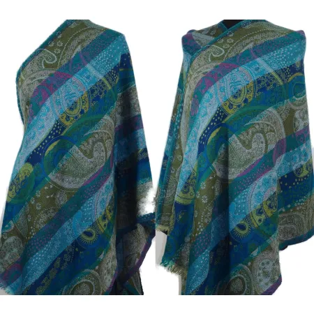 Damski  szal wełniany wielokolorowy Praisley