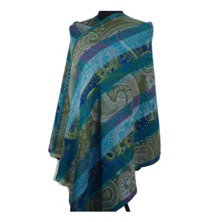 Damski  szal wełniany wielokolorowy Praisley