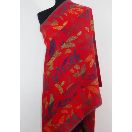 Damski szal wełniany merynos dwustronny