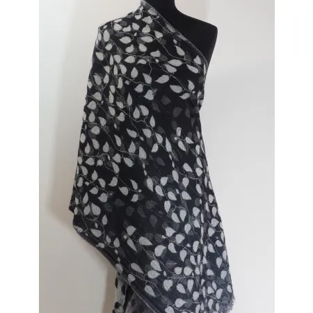 Elegancki dwustronny damski szal z wełny merynosów. Gatunek premium.