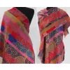 Damski szal kolorowy z wełny merynosów
