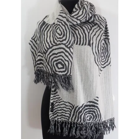 Damski szal z wełny merynosów dwustronny