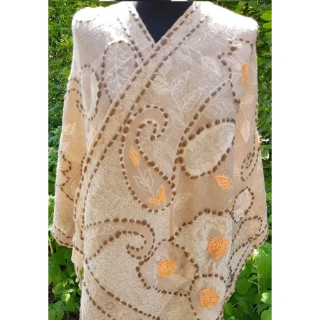 Damski szal z wełny merynosów