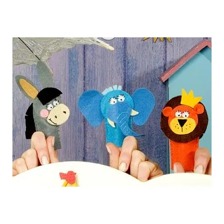 Zestaw Pacynki lew, słoń i osioł