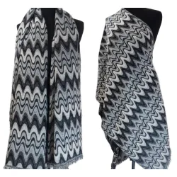 Damski męski szal z wełny merynosów