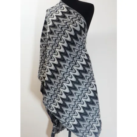 Damski męski szal z wełny merynosów