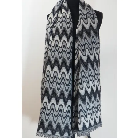 Damski męski szal z wełny merynosów