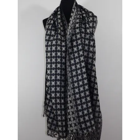 Damski męski wełniany szal merynosów dwustronny w piksle