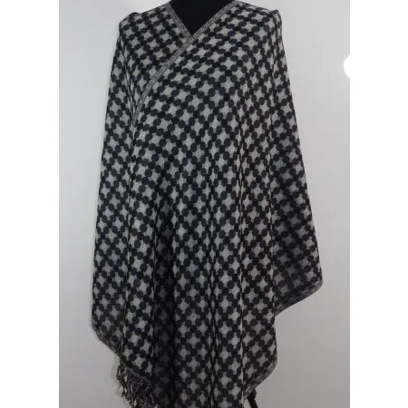 Damski męski wełniany szal merynosów dwustronny w piksle