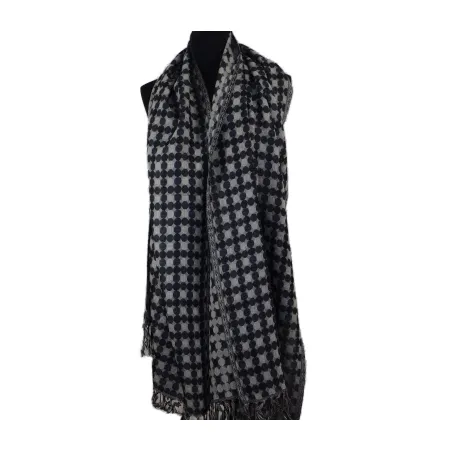 Damski męski wełniany szal merynosów dwustronny w piksle