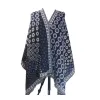 Damski wełniany szal dwustronny z wełny merynosów