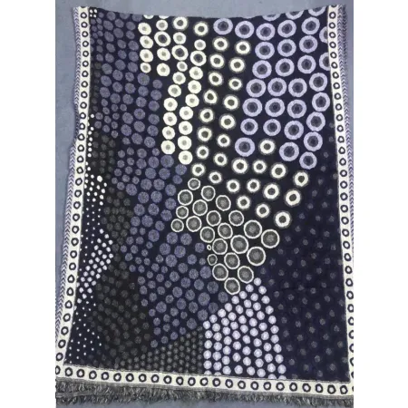 Damski wełniany szal dwustronny z wełny merynosów