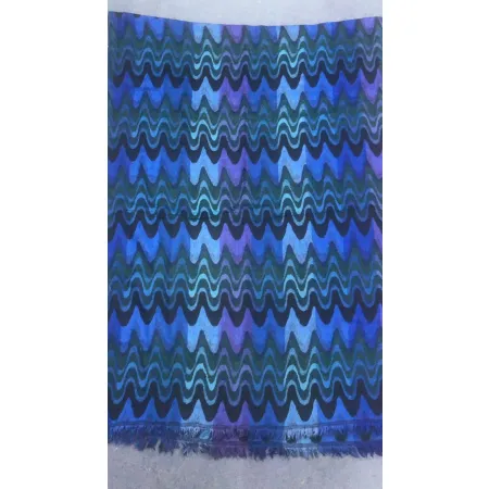 Elegancki granatowy duży szal z wełny z merynosów