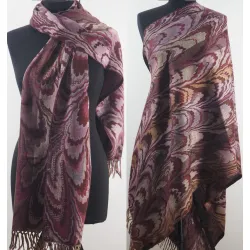 Damski wełniany szal merynosów etno Ikat