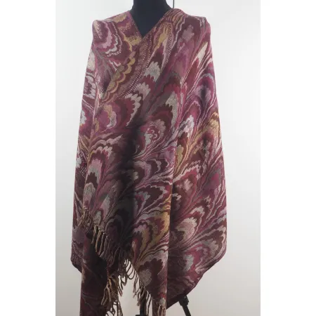 Damski wełniany szal merynosów etno Ikat