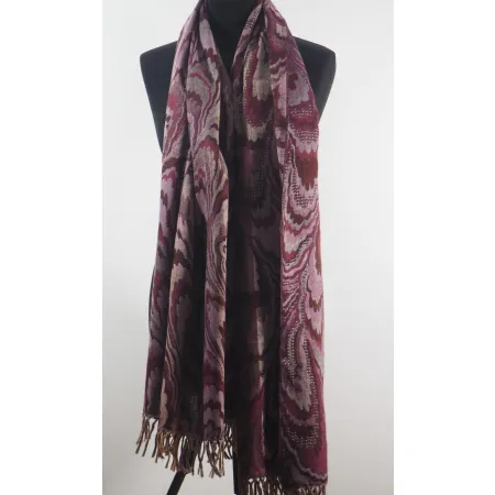 Damski wełniany szal merynosów etno Ikat