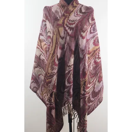 Damski wełniany szal merynosów etno Ikat