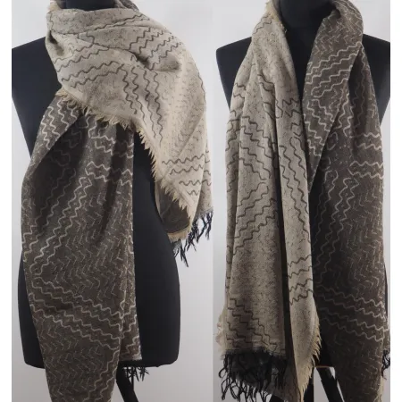 Damski szal wełniany merynosów etno boho