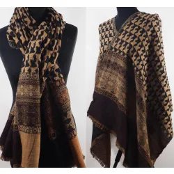 Damski szal wełniany merynosów etno boho