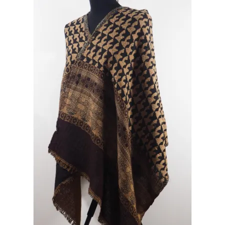 Damski szal wełniany merynosów etno boho