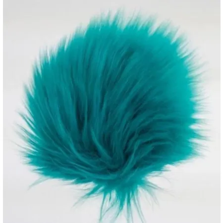 Pompon futrzany do czapki eko futro lis MORSKI