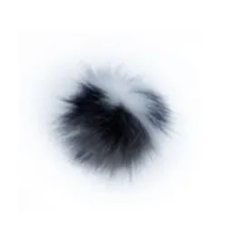 Pompon futrzany do czapki eko futro lis MULTIKOLOR