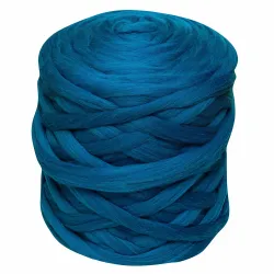 Wełna czesankowa do wyplatania koców 4,5kg MELANŻ TURKUSOWO-SZAFIROWY