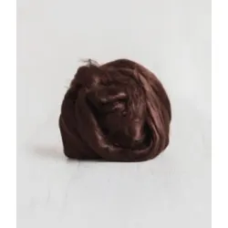 Czesanka wiskozy do filcowana BRĄZOWY