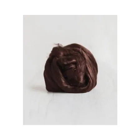 Czesanka wiskozy do filcowana BRĄZOWY